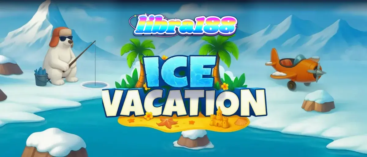 Tampilan visual slot Ice Vacation dengan karakter beruang kutub dan penguin